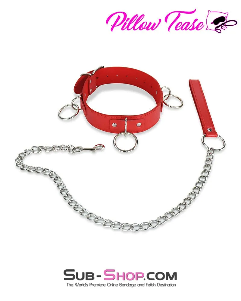 0552DL      3 Ring Bondage Slave Collar