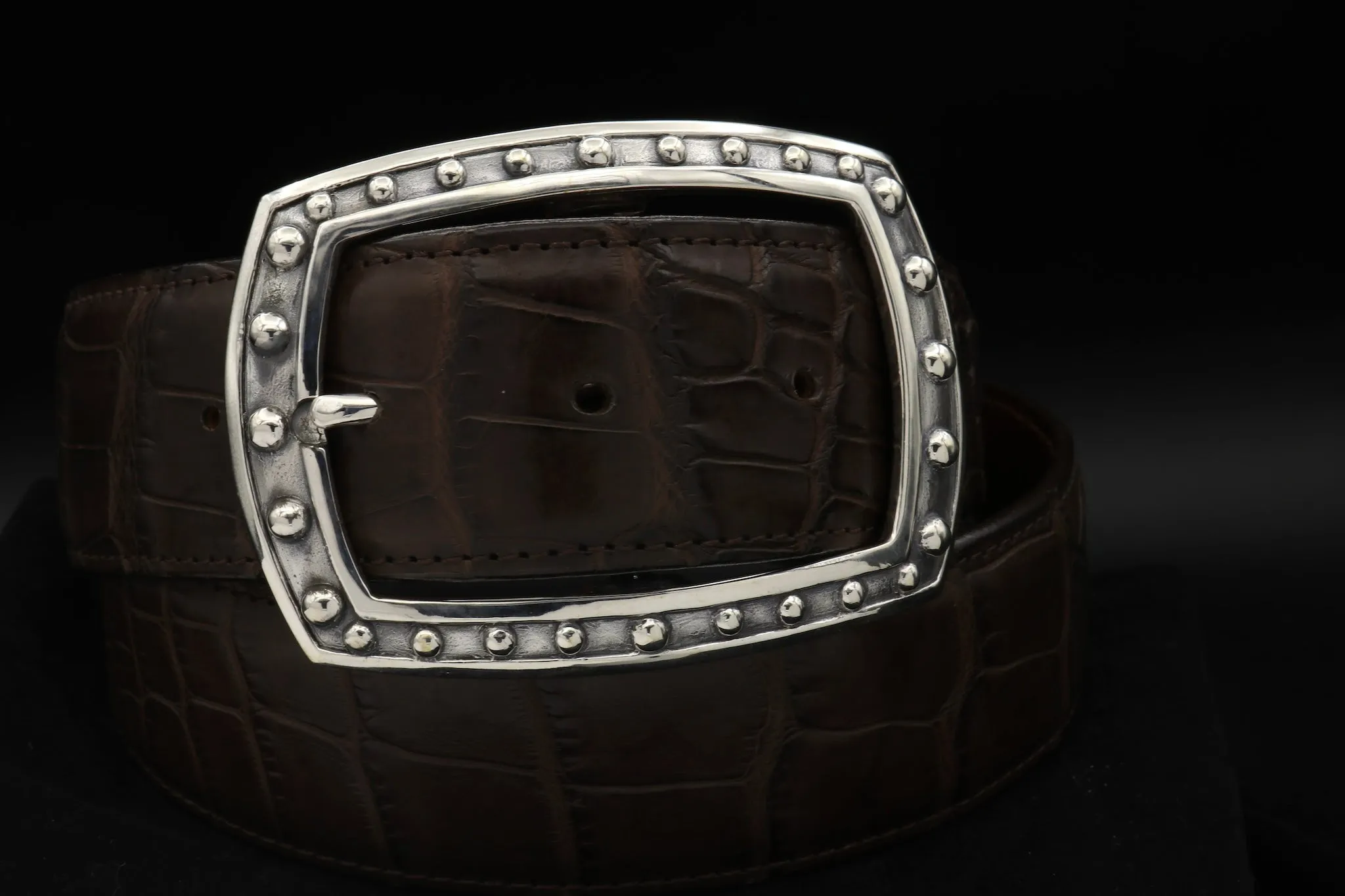 #1399 Beaded Frame Garrison Buckle - 1.5"
