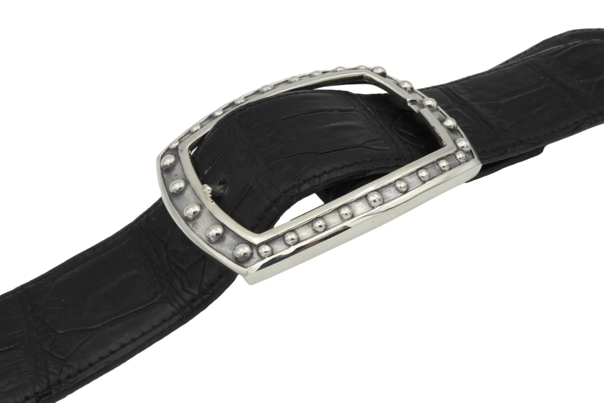 #1399 Beaded Frame Garrison Buckle - 1.5"