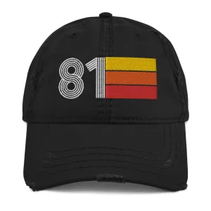 1981 Retro 81 Distressed Dad Hat