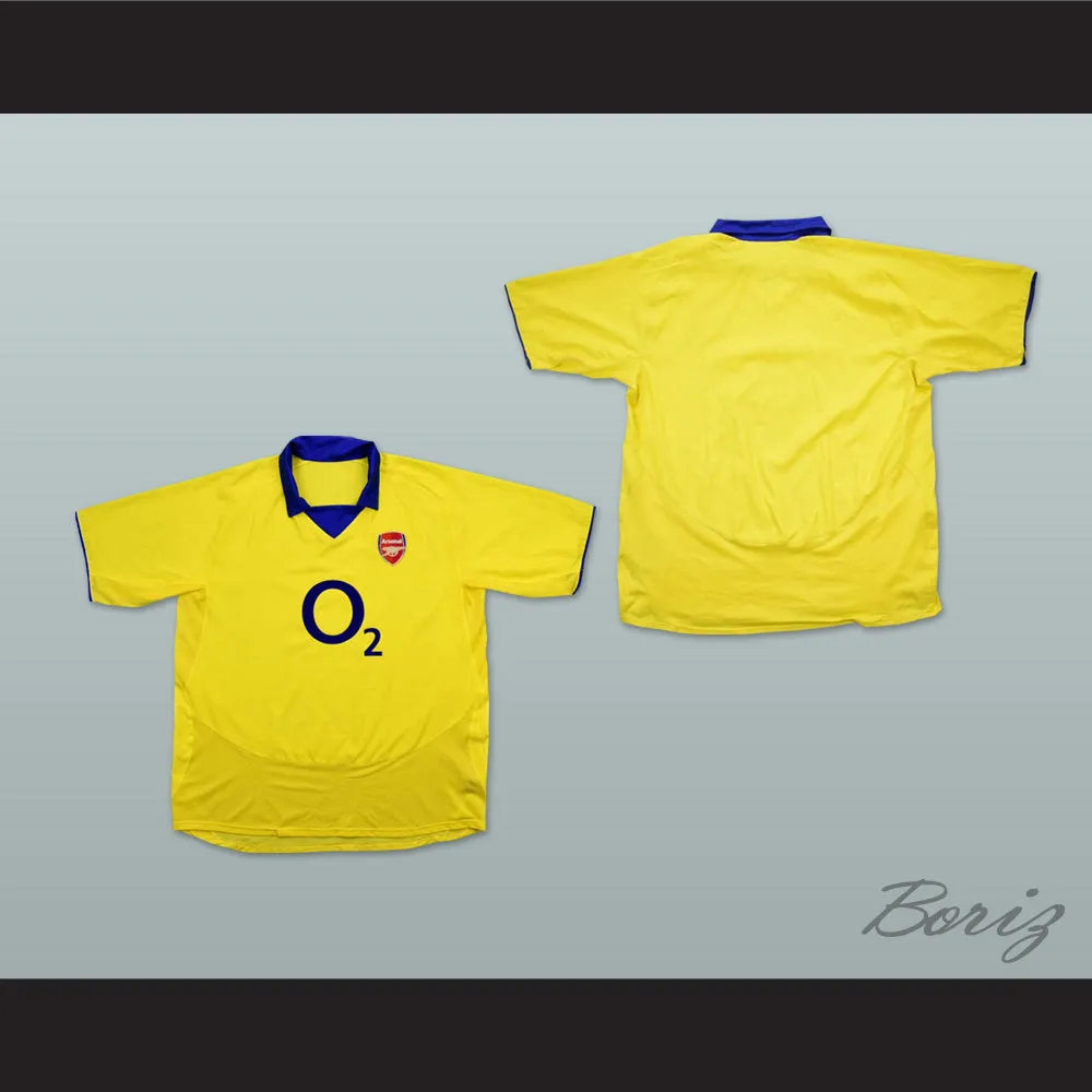 2003-2005 Arsenal London FC Yellow Soccer Jersey