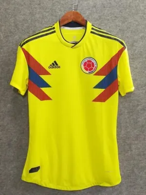 2018 Men Colombia Jersey Home Stadium Soccer Jersey World Cup Jersey Player
