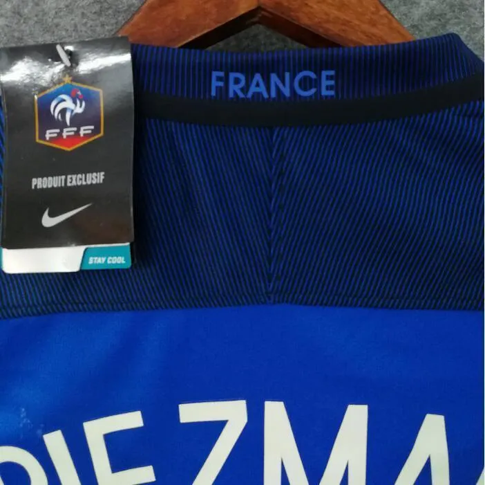2018 Men France #7 Griezmann Jersey Home World Cup Jersey Player