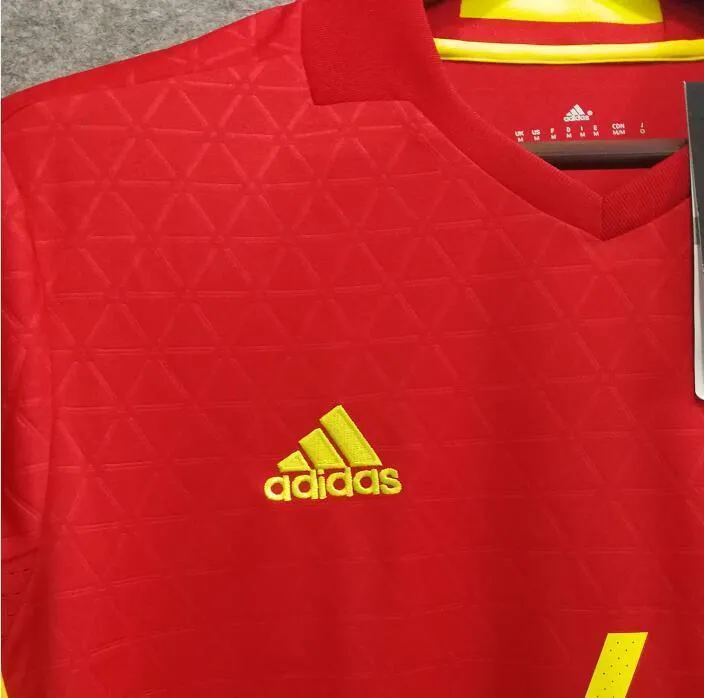 2018 Men Spain Jersey Home Iniesta Jersey Soccer World Cup Jersey Fanatics