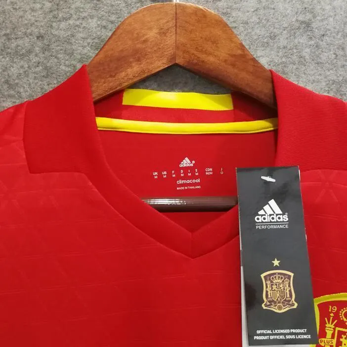 2018 Men Spain Jersey Home Iniesta Jersey Soccer World Cup Jersey Fanatics