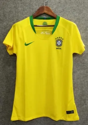 2018 Women Brazil Jersey Stadium Home Soccer Jersey World Cup Jersey Fanatics