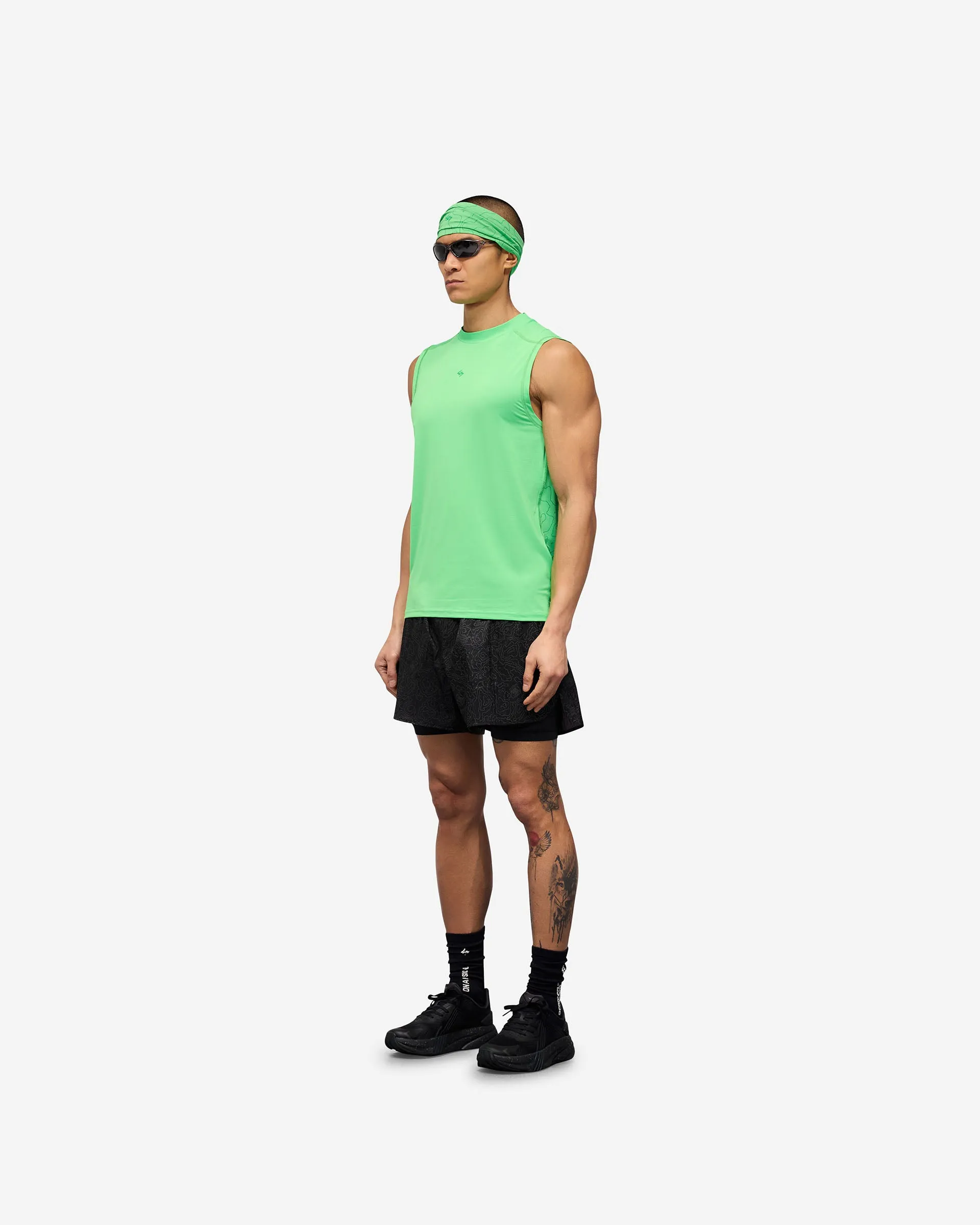 247 Contour Run Tank - Speed Green