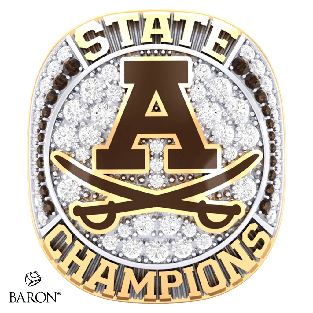 Adams High School Soccer 2024 Championship Ring - Design 1.3