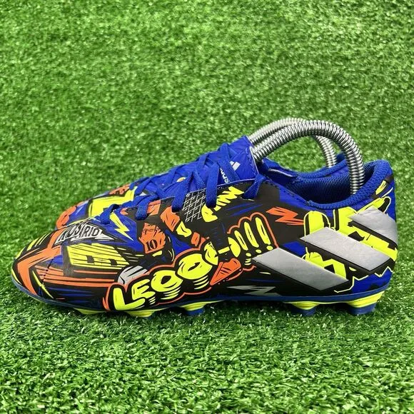 Adidas Nemeziz Messi 19.4 Fxg J Boys 6.5 Soccer Cleats Futbol Shoes Blue Rosario