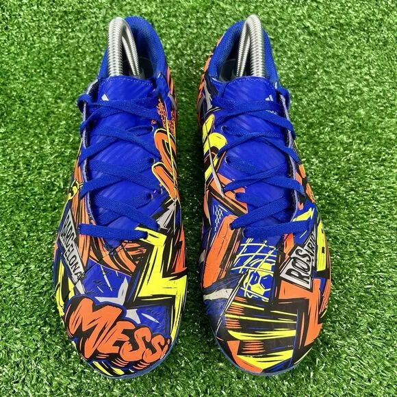Adidas Nemeziz Messi 19.4 Fxg J Boys 6.5 Soccer Cleats Futbol Shoes Blue Rosario