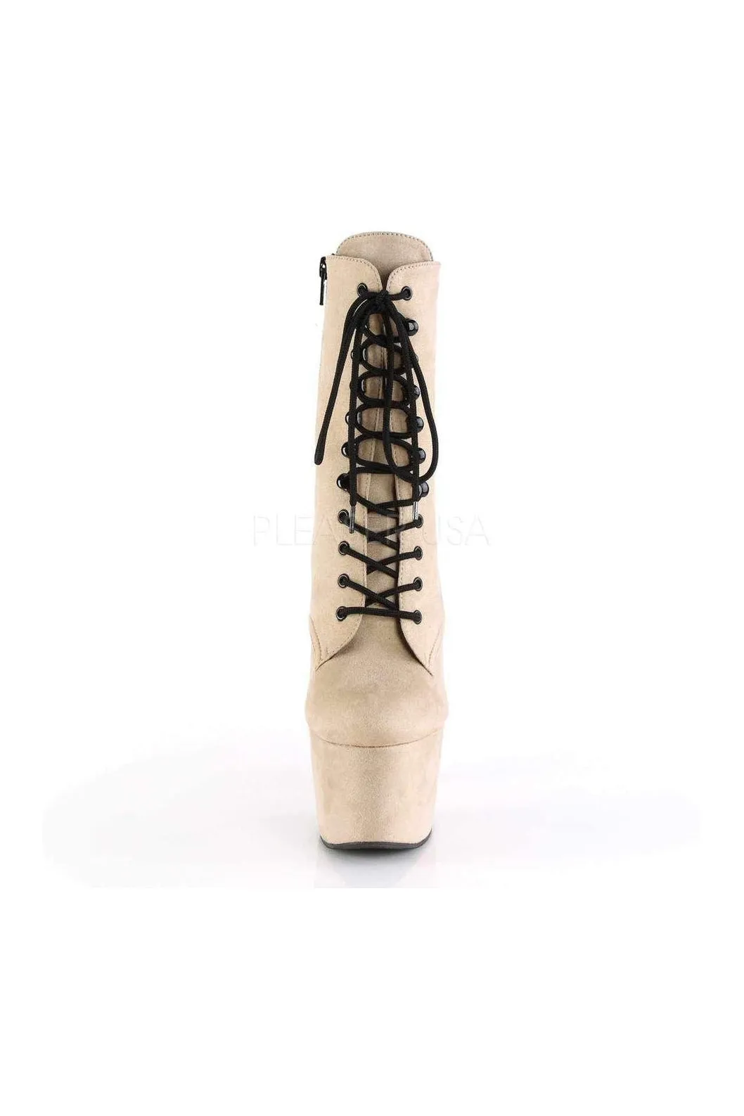 ADORE-1020FS Platform Ankle Boot | Nude Faux Leather