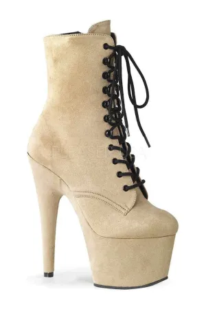 ADORE-1020FS Platform Ankle Boot | Nude Faux Leather