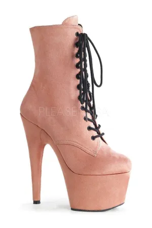 ADORE-1020FS Platform Ankle Boot | Pink Faux Leather