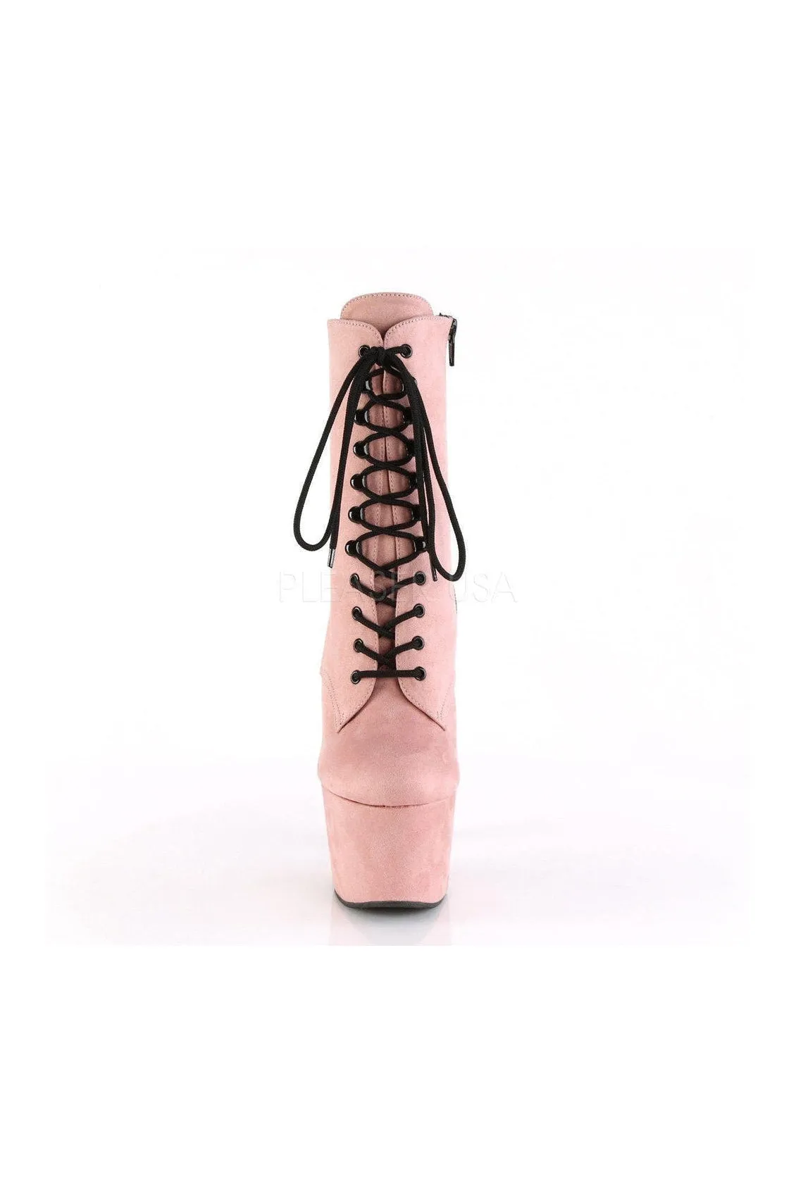 ADORE-1020FS Platform Ankle Boot | Pink Faux Leather