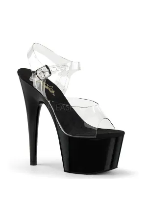 ADORE-708 Platform Sandal  | Clear Vinyl