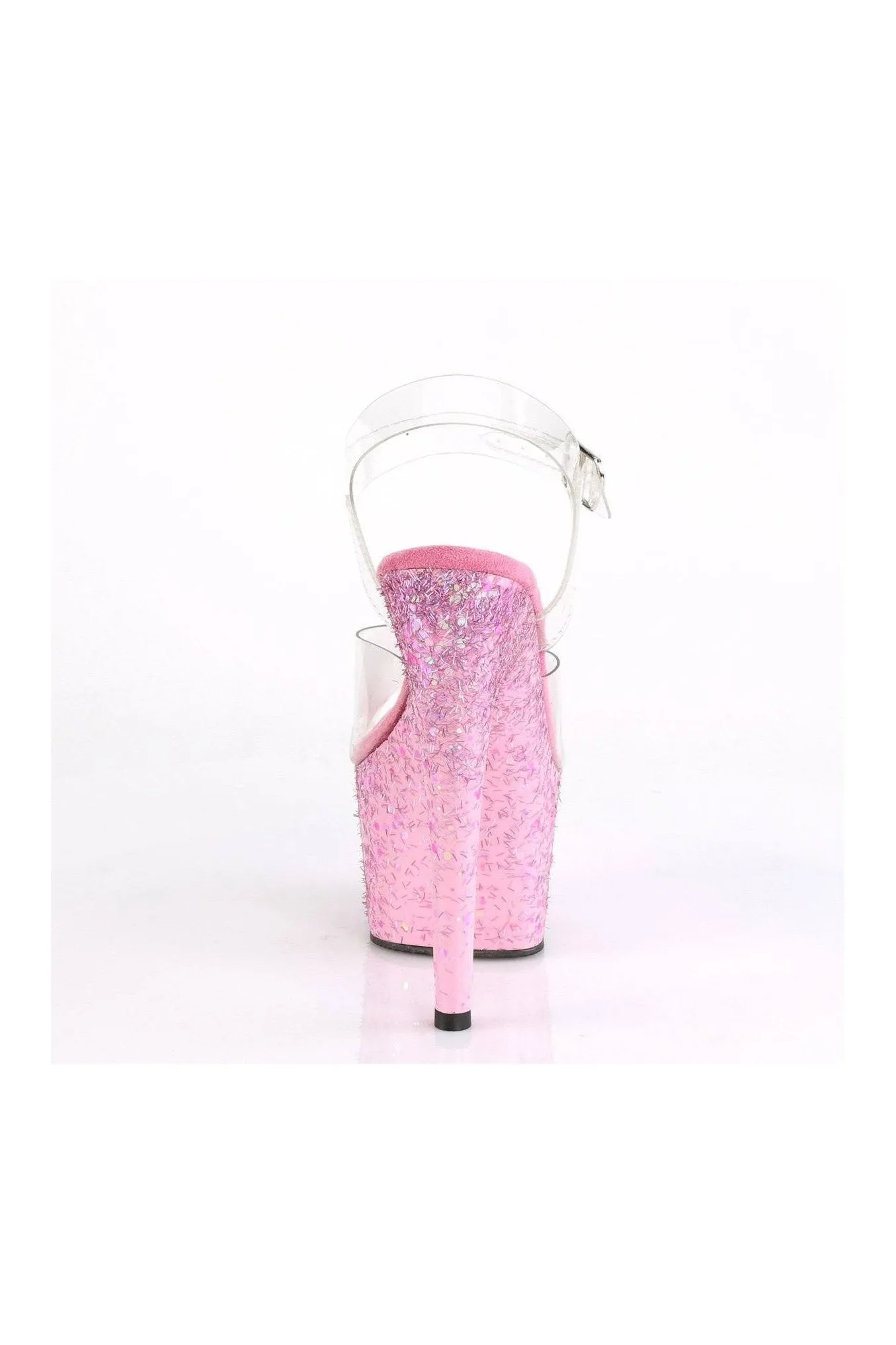 ADORE-708CF Exotic Sandal | Clear Vinyl