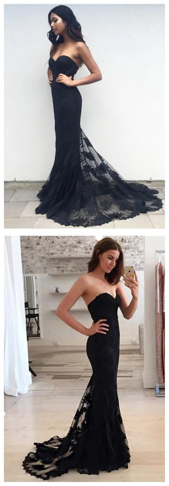 Affordable Mermaid Sexy Sweetheart Long Lace Prom Dresses, BG51147