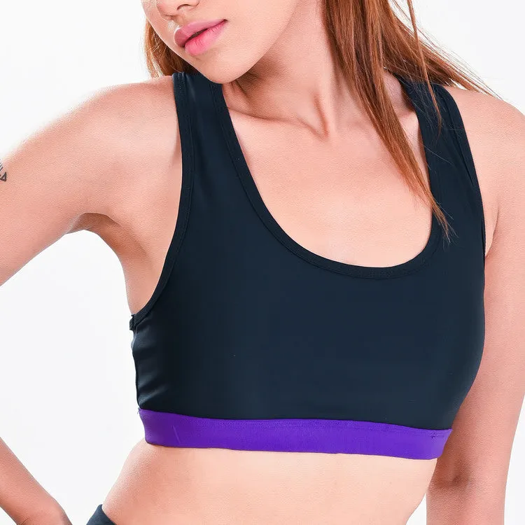 Allure Sports Bra - Black/Purple