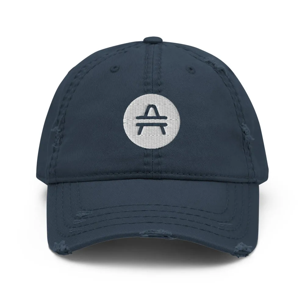 AMP Token Solid Alt-logo Distressed Hat