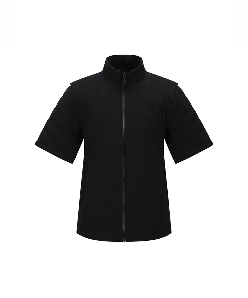 ANEW Golf Men Quilting Logo Point JK - Black