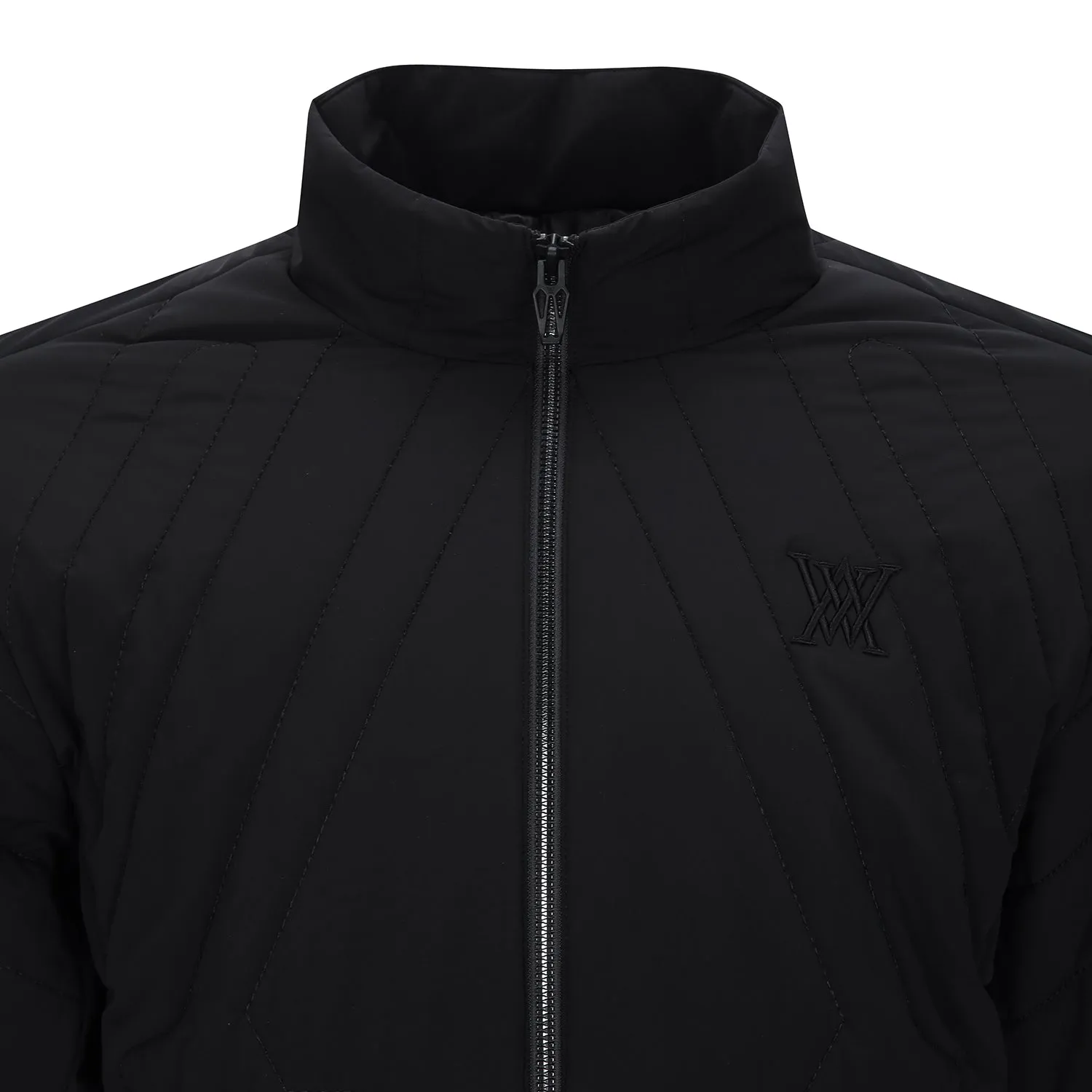 ANEW Golf Men Quilting Logo Point JK - Black