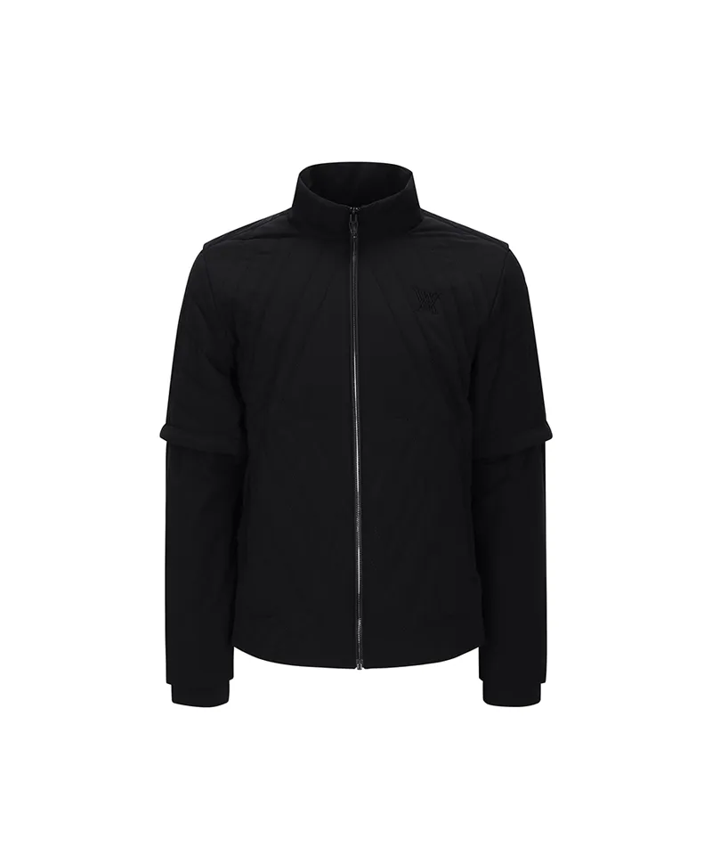 ANEW Golf Men Quilting Logo Point JK - Black