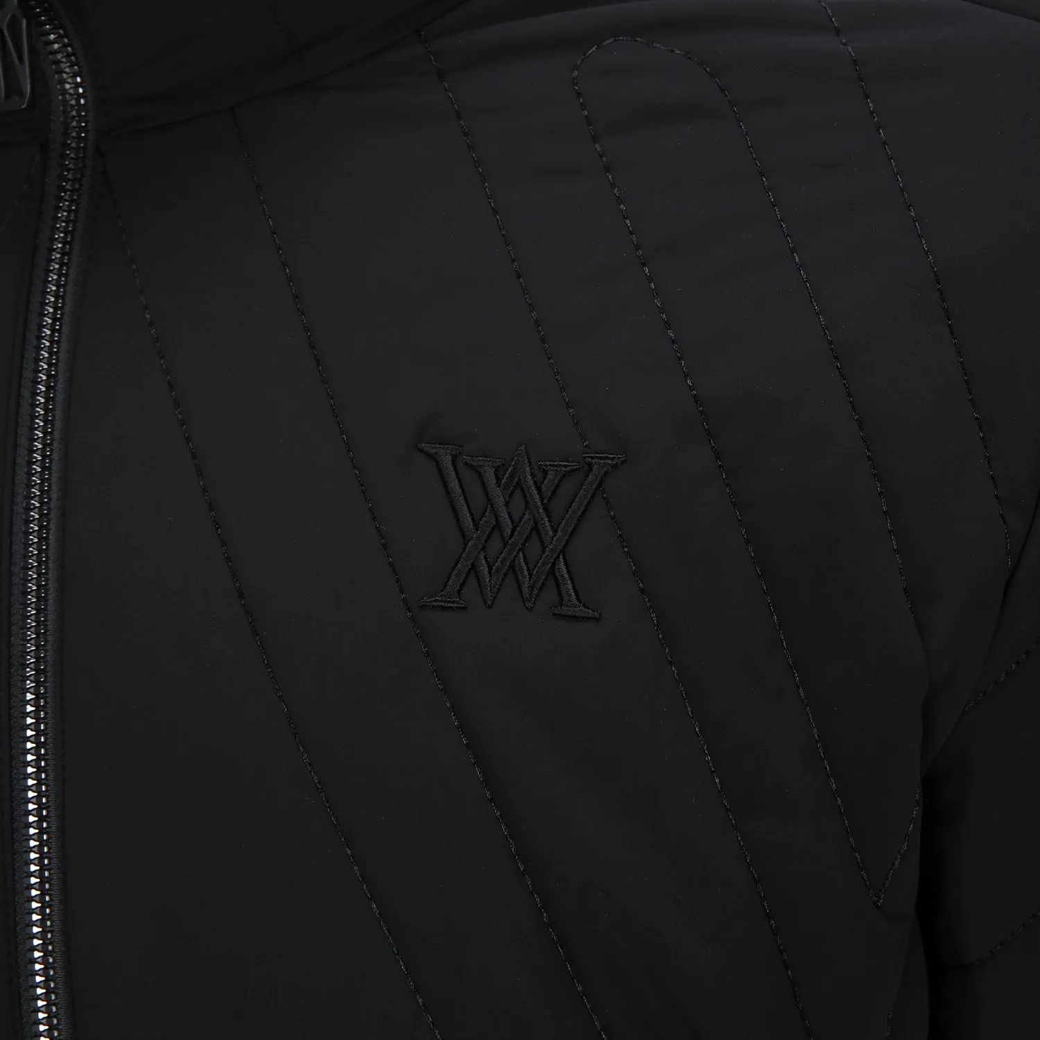 ANEW Golf Men Quilting Logo Point JK - Black