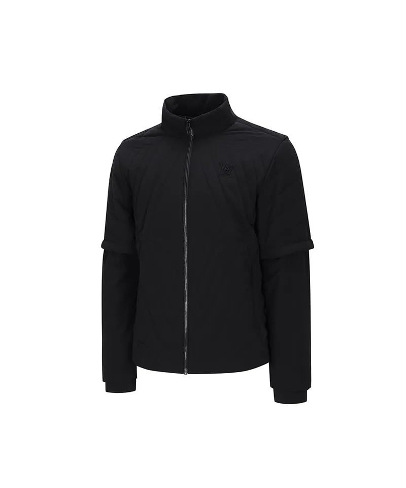 ANEW Golf Men Quilting Logo Point JK - Black