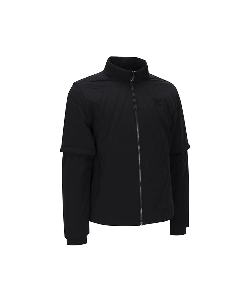 ANEW Golf Men Quilting Logo Point JK - Black
