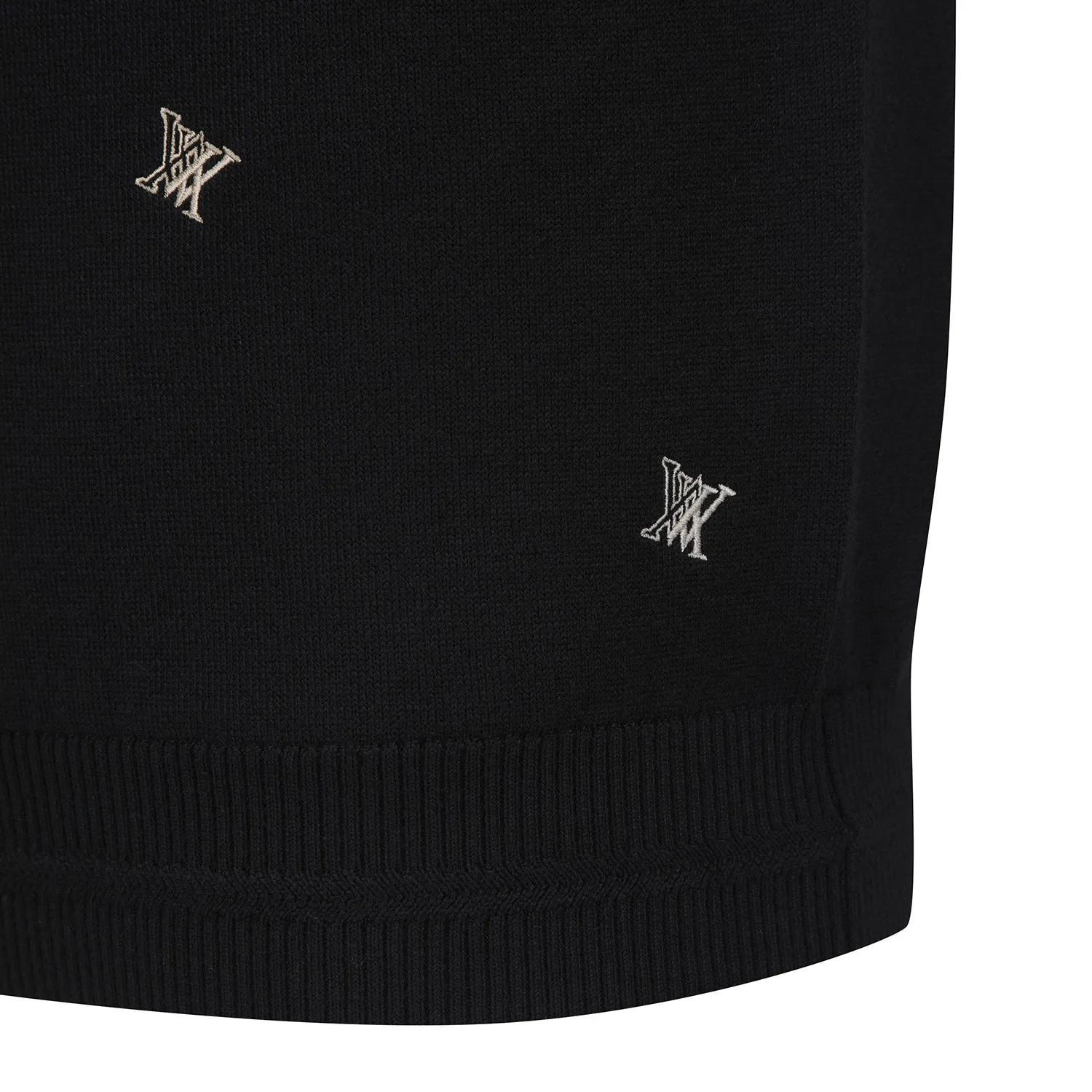 ANEW Golf Men's Logo Pattern Wind Block Pullover - Black