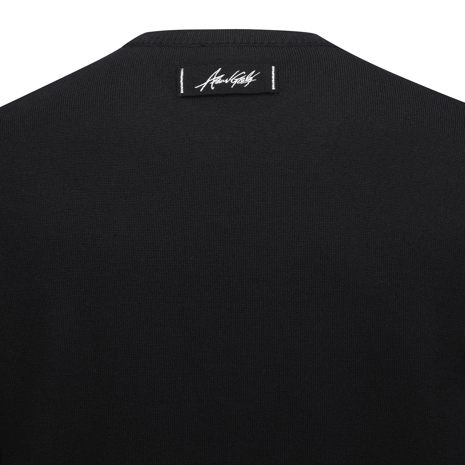 ANEW Golf Men's Logo Pattern Wind Block Pullover - Black