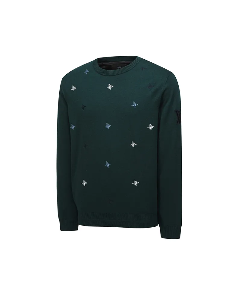 ANEW Golf Men's Logo Pattern Wind Block Pullover - Green