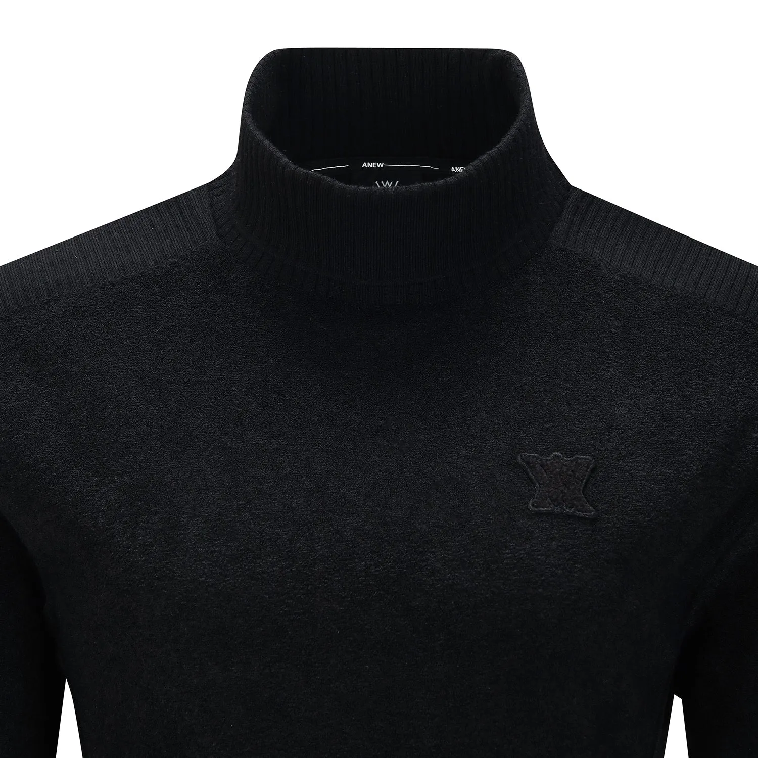 ANEW Golf Women Boucle Harf Neck L/TS - Black