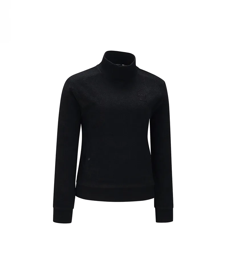 ANEW Golf Women Boucle Harf Neck L/TS - Black