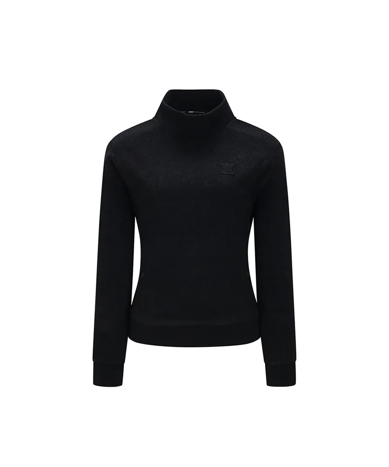 ANEW Golf Women Boucle Harf Neck L/TS - Black