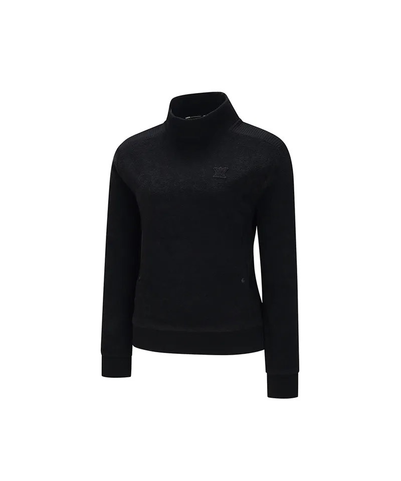 ANEW Golf Women Boucle Harf Neck L/TS - Black
