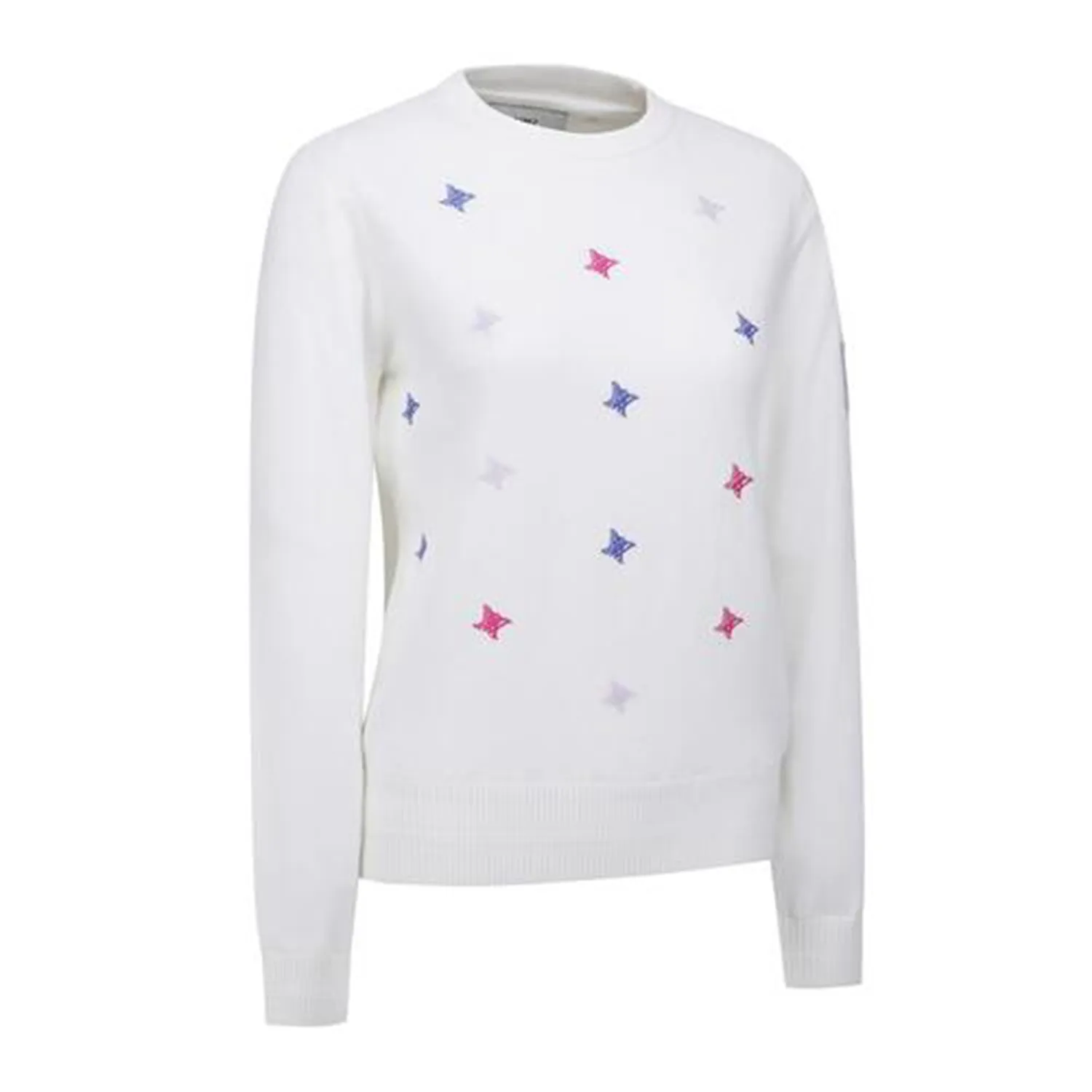 ANEW Golf Women Logo Pattern Wind Block Pullover - Ivory