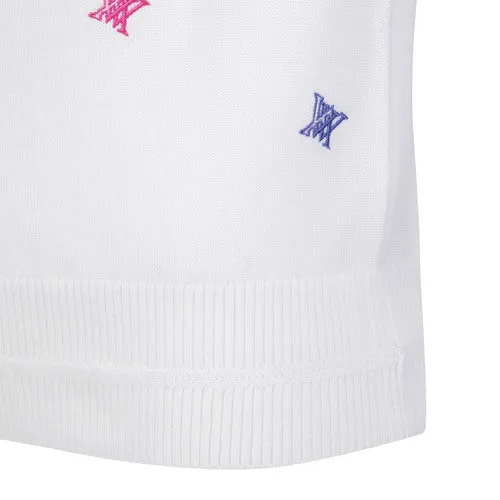 ANEW Golf Women Logo Pattern Wind Block Pullover - Ivory