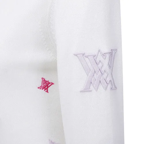 ANEW Golf Women Logo Pattern Wind Block Pullover - Ivory