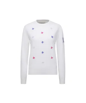 ANEW Golf Women Logo Pattern Wind Block Pullover - Ivory