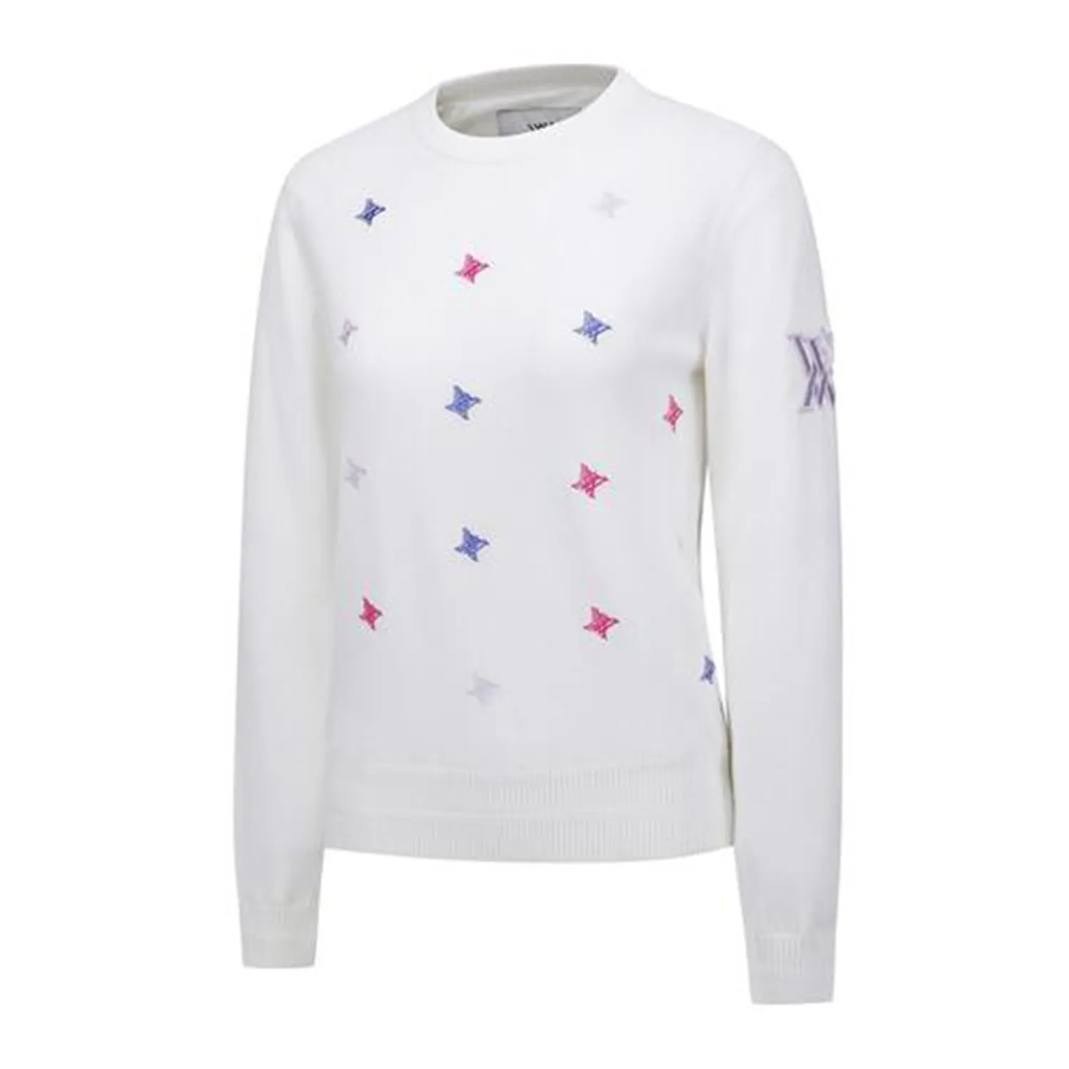 ANEW Golf Women Logo Pattern Wind Block Pullover - Ivory