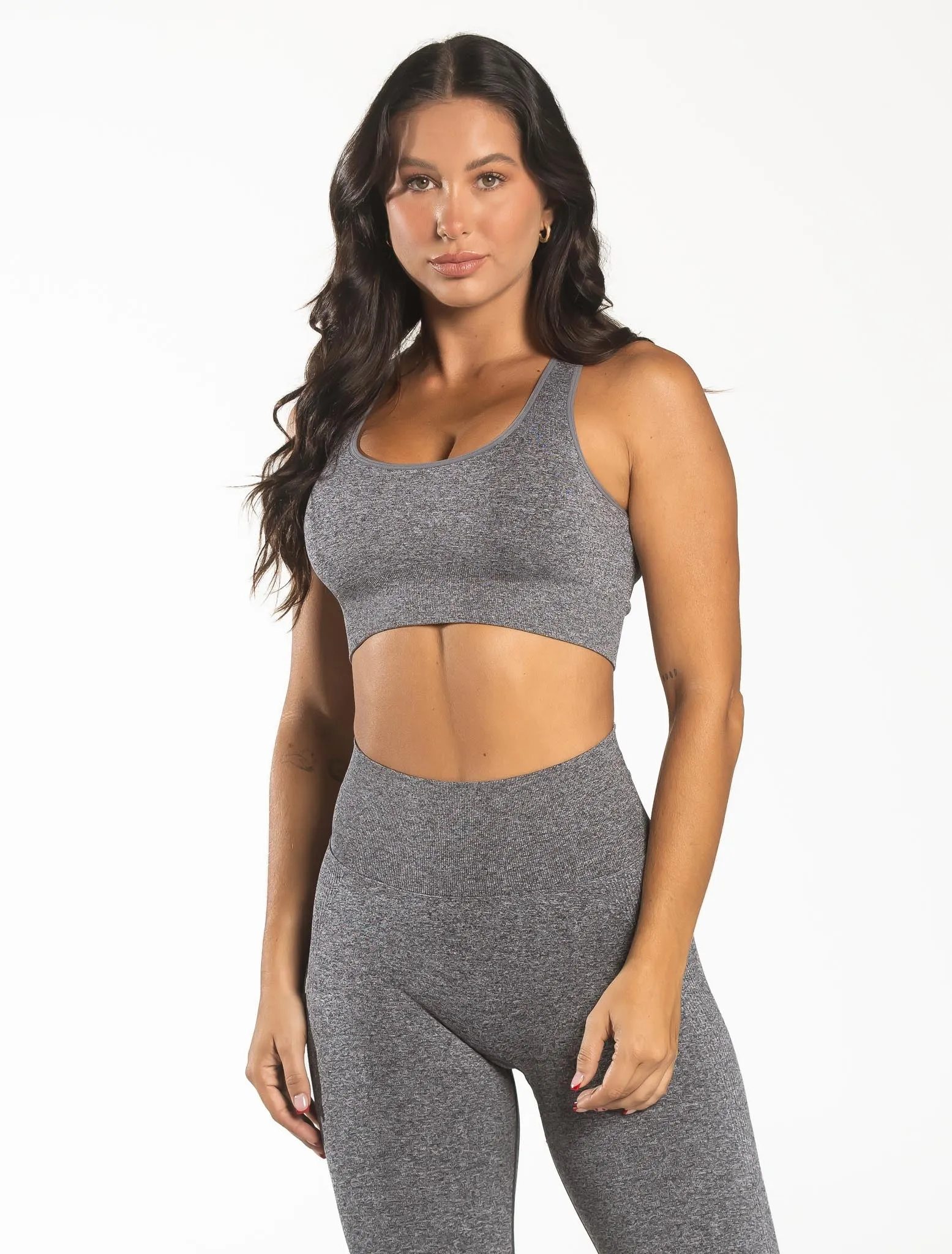 Arise Seamless Essential Sports Bra - Charcoal
