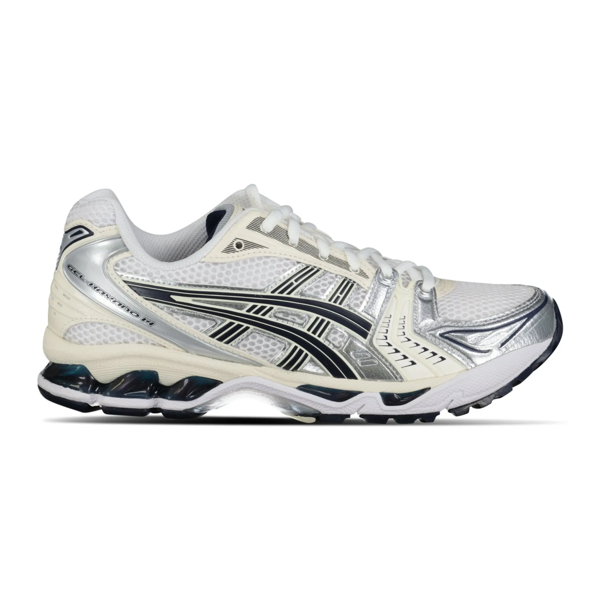 ASICS GEL KAYANO 14 WHITE/NAVY WOMEN'S TRAINERS