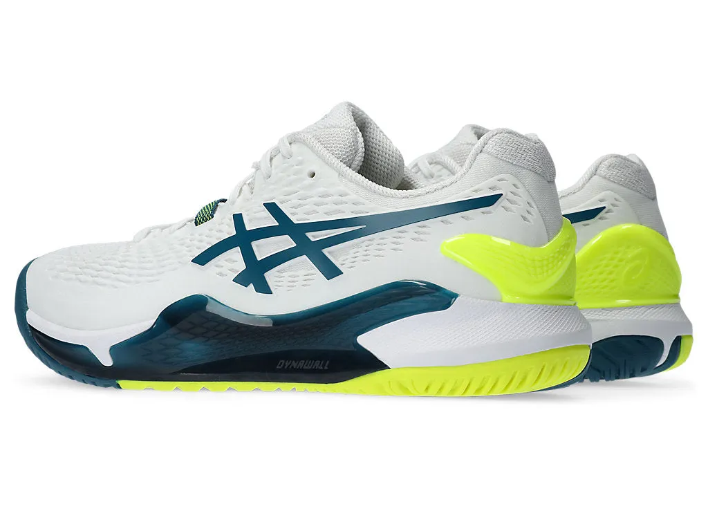 Asics Men'S GEL-RESOLUTION 9 Wide (2E) CPS Shoes in White/Restful Teal