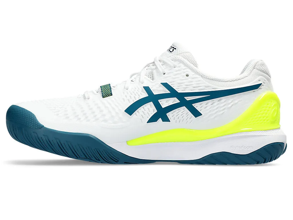 Asics Men'S GEL-RESOLUTION 9 Wide (2E) CPS Shoes in White/Restful Teal