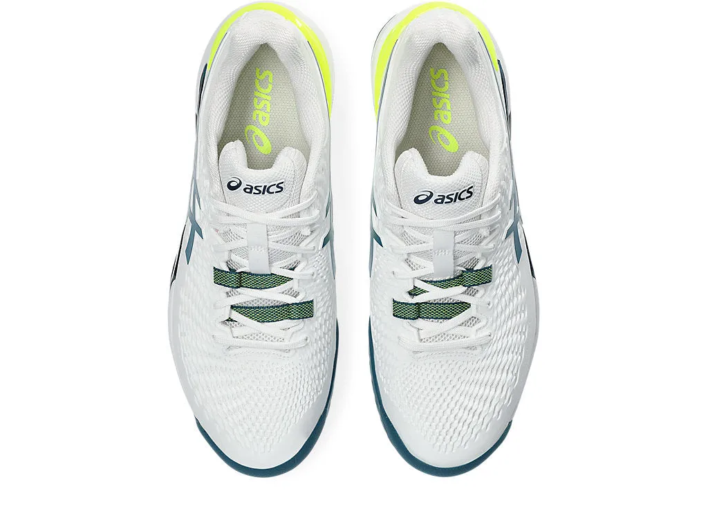 Asics Men'S GEL-RESOLUTION 9 Wide (2E) CPS Shoes in White/Restful Teal