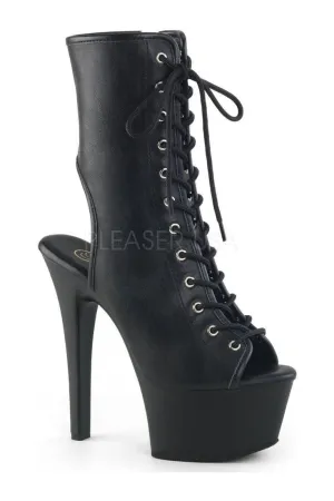ASPIRE-1016 Platform Ankle Boot | Black Faux Leather