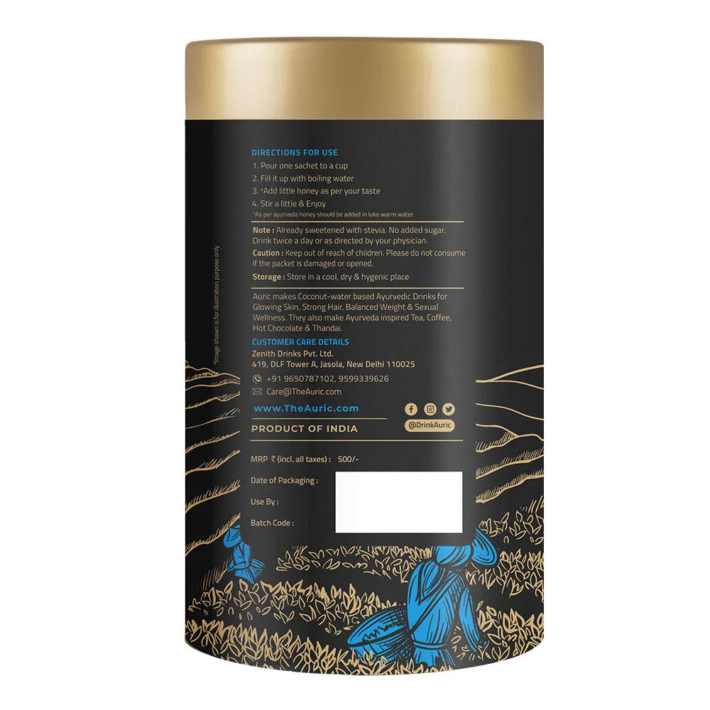 Auric Men's Energy Tea with Pure Shilajit Resin & 13 herbs - 50 Sachets