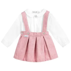 Babidu Pink & White Skirt Set