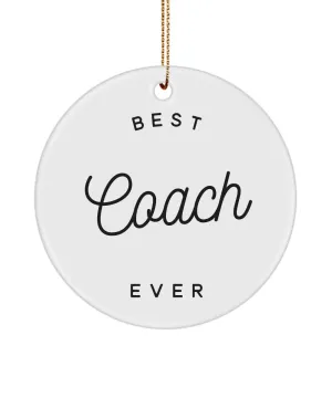 Baseball Coach Gifts Football Coach Soccer Coach Gifts Best Coach Ever Christmas Tree Ornament